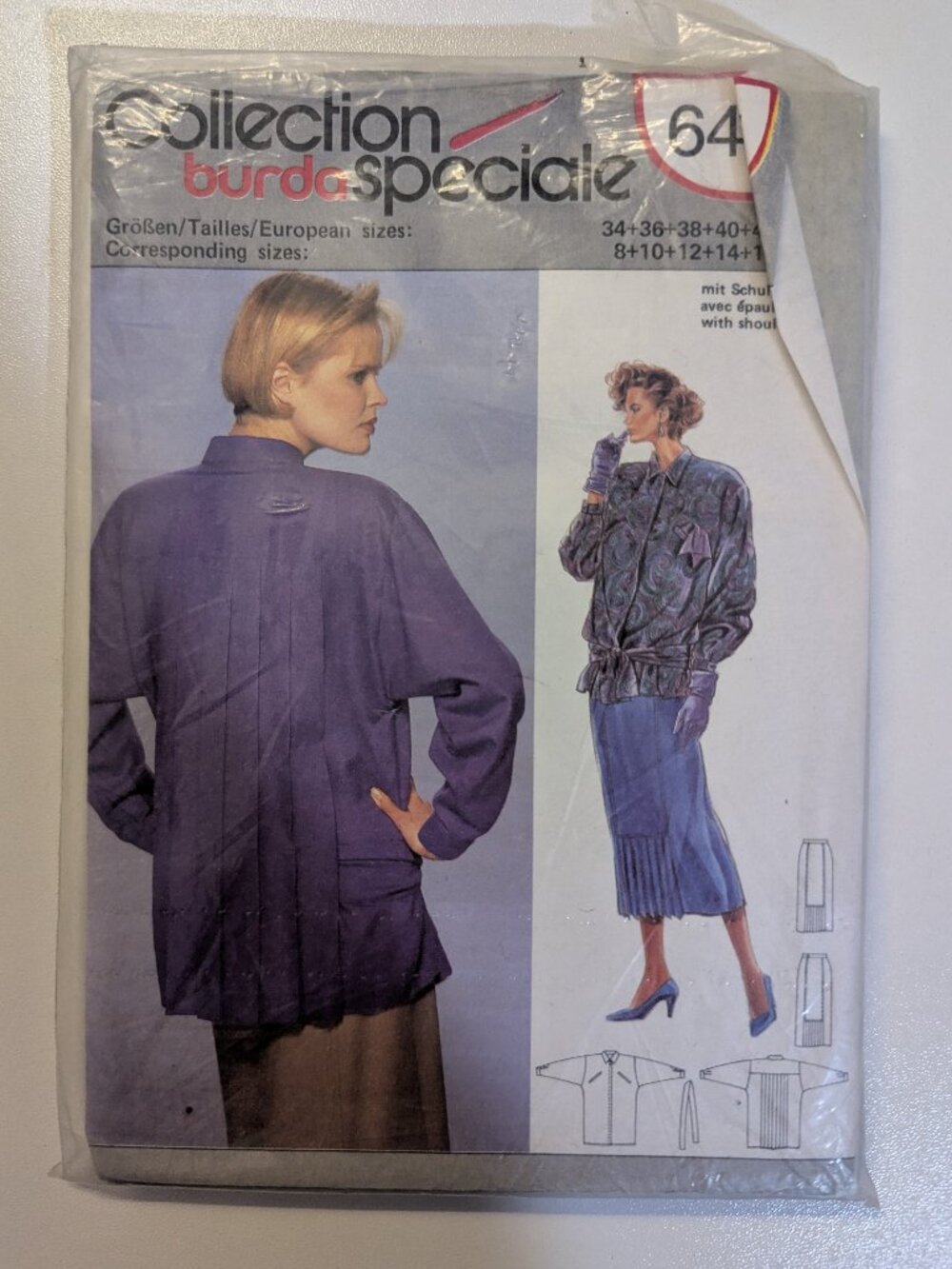 Burda Collection Speciale Vintage European Traveling Coat Sewing Pattern Sz 8-20